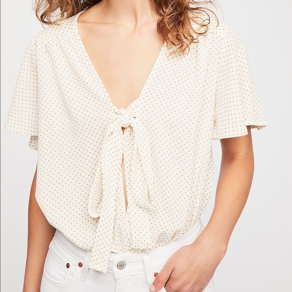 Free People Tops - Free People Flutter Sleeve Bodysuit